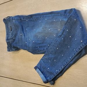 Mavi Gold Womens Lexy Denim Embellished Ankle Skinny Jeans